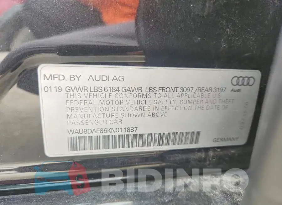 WAU8DAF86KN011887 Photo# 12
