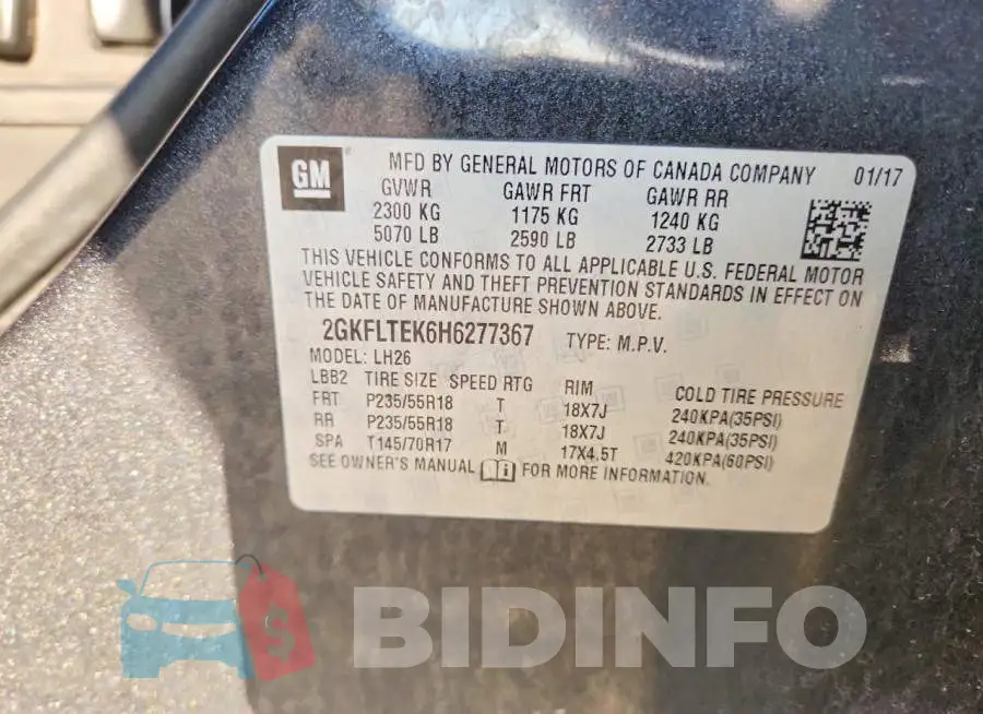 2GKFLTEK6H6277367 Photo# 13