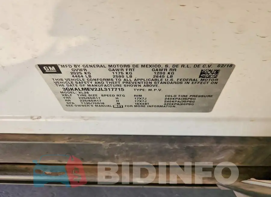 3GKALMEV2JL317715 Photo# 13