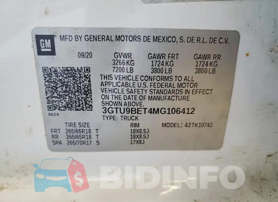 3GTU9BET4MG106412 Photo# 12