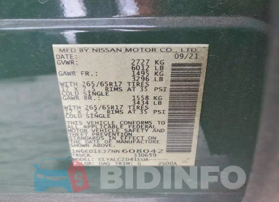1N6ED1EJ7NN608042 Photo# 12