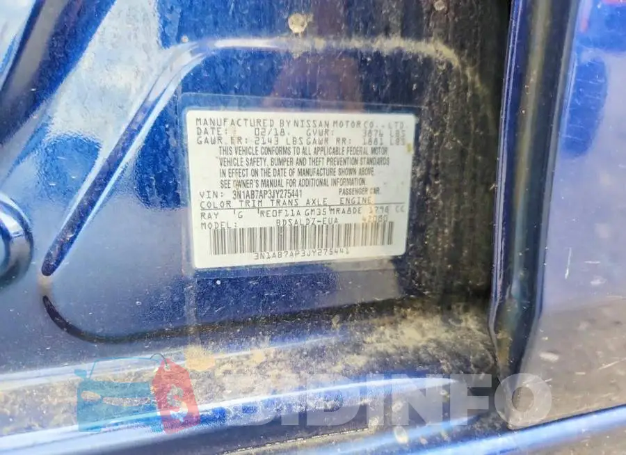 3N1AB7AP3JY275441 Photo# 12