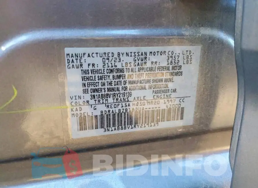 3N1AB8BV1RY219139 Photo# 12