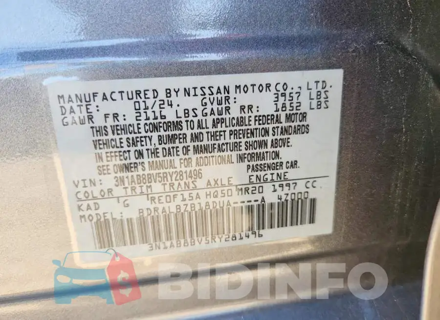 3N1AB8BV5RY281496 Photo# 13