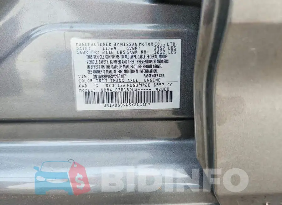 3N1AB8BV6SY266107 Photo# 13
