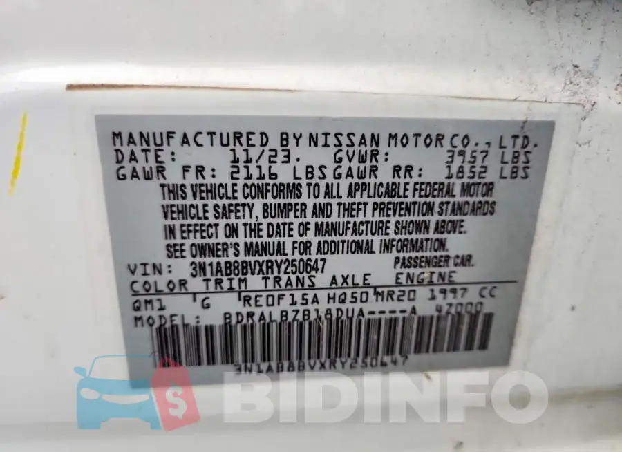 3N1AB8BVXRY250647 Photo# 13