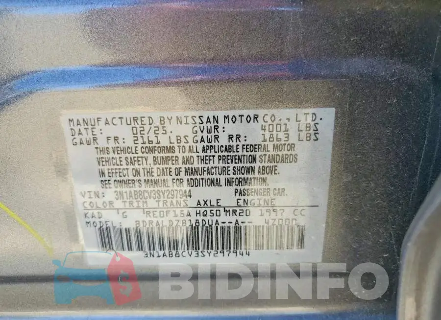 3N1AB8CV3SY297944 Photo# 13