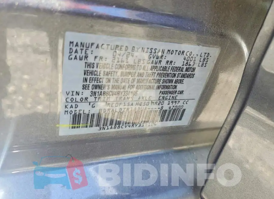 3N1AB8CV4RY334106 Photo# 12