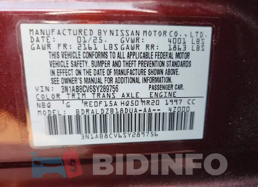 3N1AB8CV6SY289756 Photo# 13