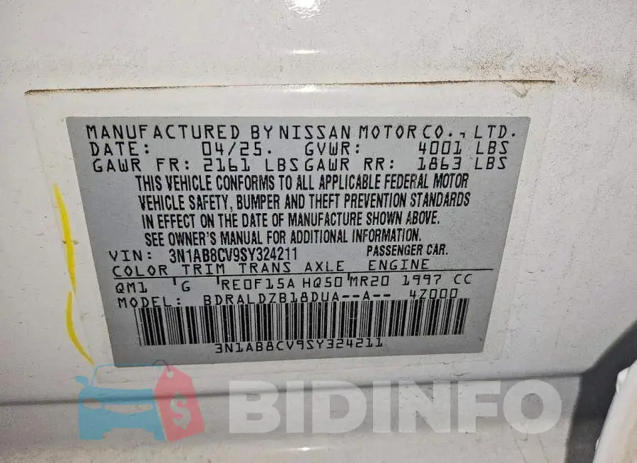3N1AB8CV9SY324211 Photo# 12