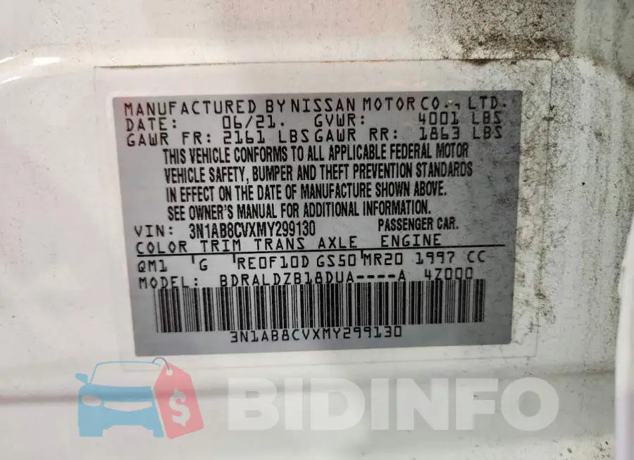 3N1AB8CVXMY299130 Photo# 12
