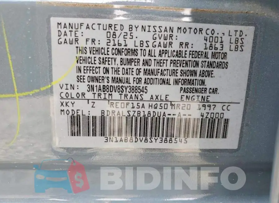 3N1AB8DV8SY388545 Photo# 12