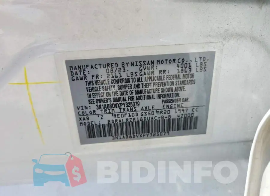 3N1AB8DVXPY325079 Photo# 12