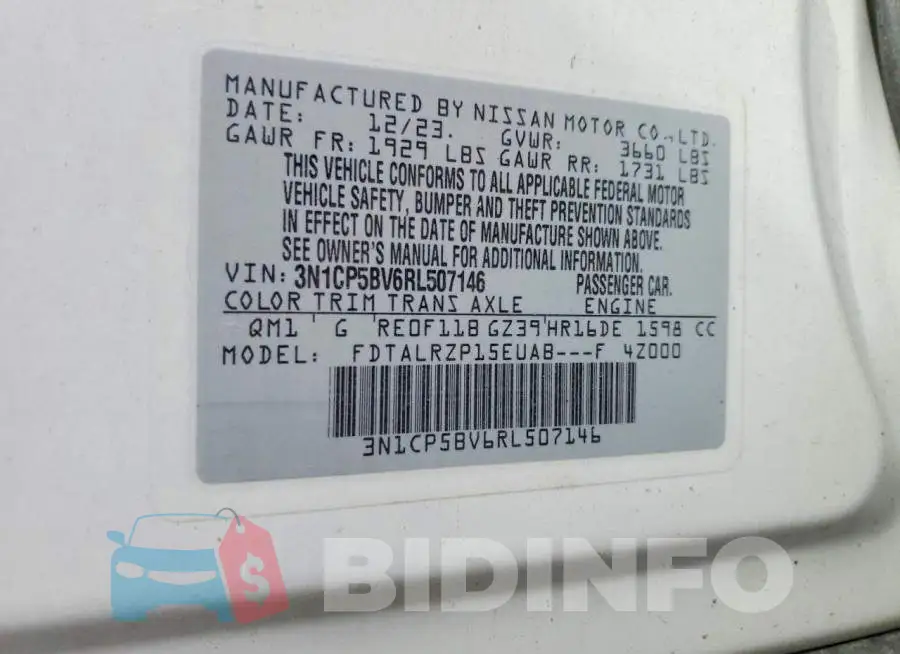 3N1CP5BV6RL507146 Photo# 13