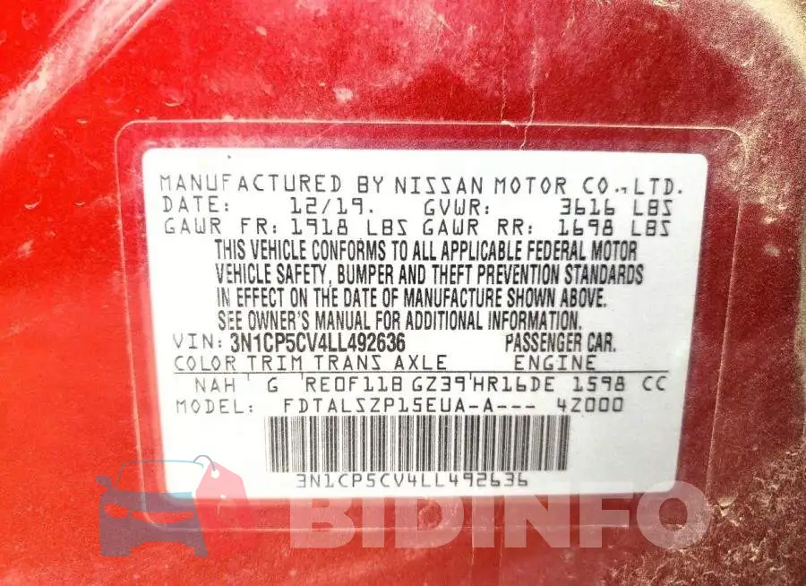 3N1CP5CV4LL492636 Photo# 13