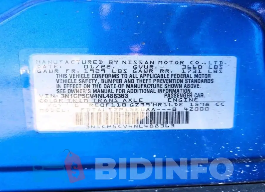 3N1CP5CV4NL488363 Photo# 13