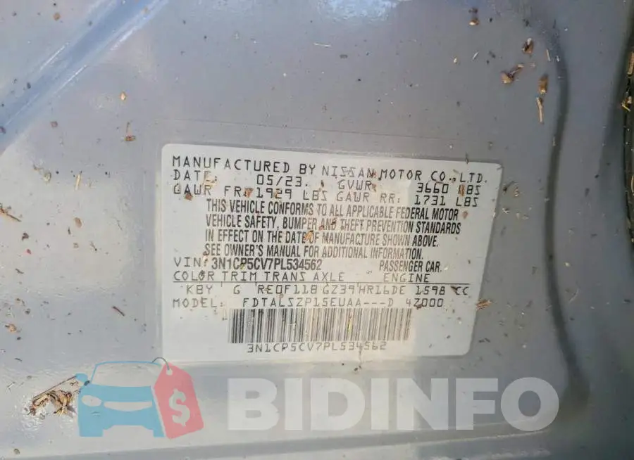 3N1CP5CV7PL534562 Photo# 13