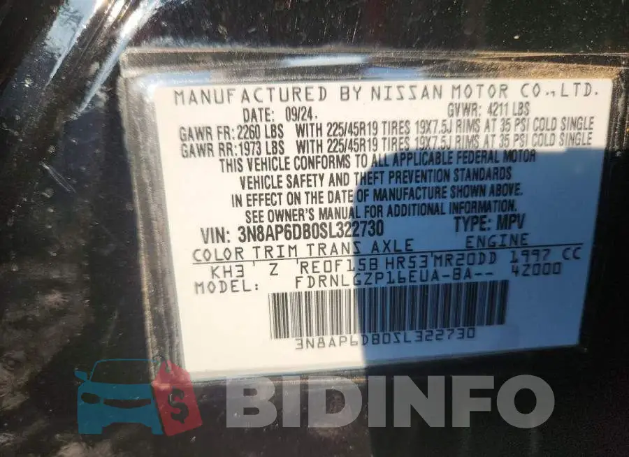 3N8AP6DB0SL322730 Photo# 14