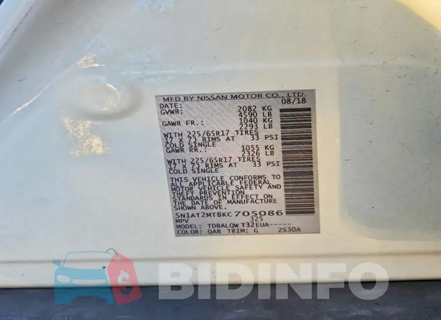 5N1AT2MT8KC705086 Photo# 12