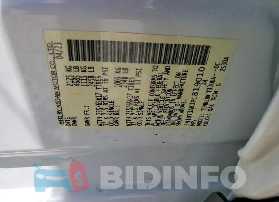 5N1BT3AB1PC819010 Photo# 13