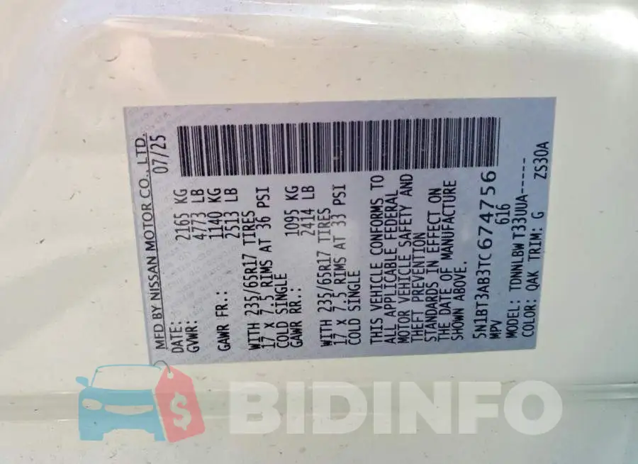 5N1BT3AB3TC674756 Photo# 13