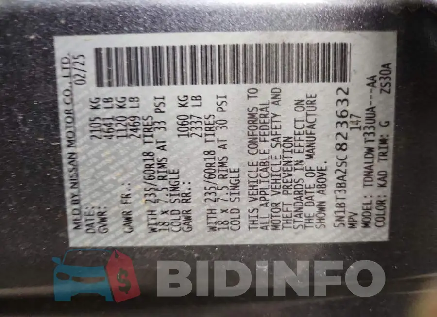 5N1BT3BA2SC823632 Photo# 14