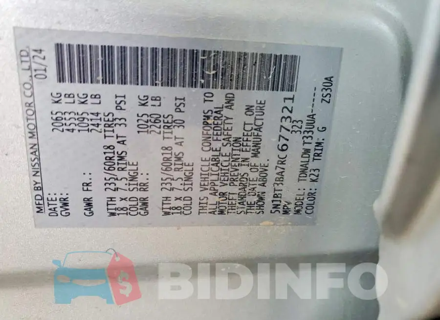 5N1BT3BA7RC677321 Photo# 13