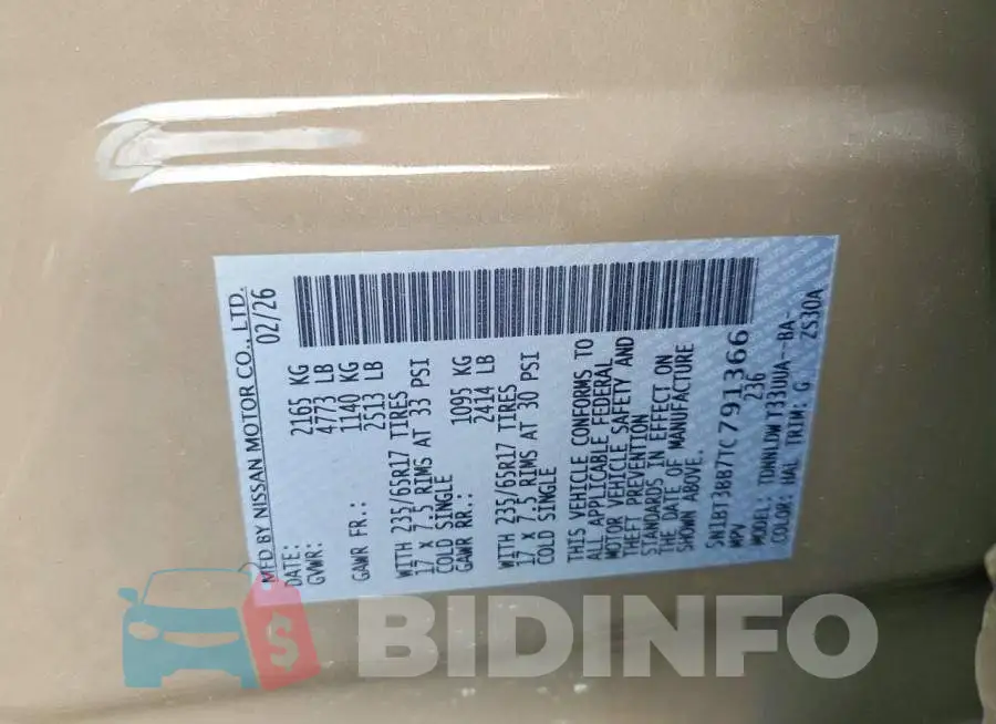 5N1BT3BB7TC791366 Photo# 13