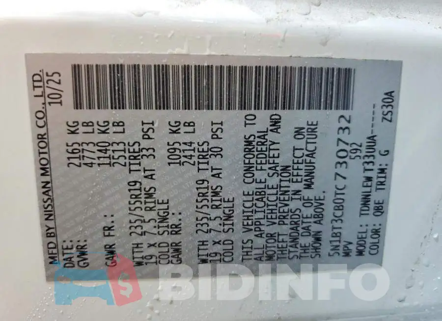 5N1BT3CB0TC730732 Photo# 13