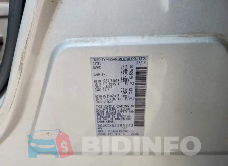 5N1DR2CN3LC595273 Photo# 14