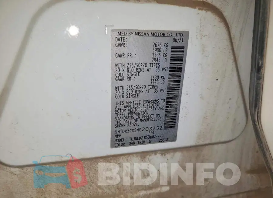 5N1DR3CD9NC203252 Photo# 14