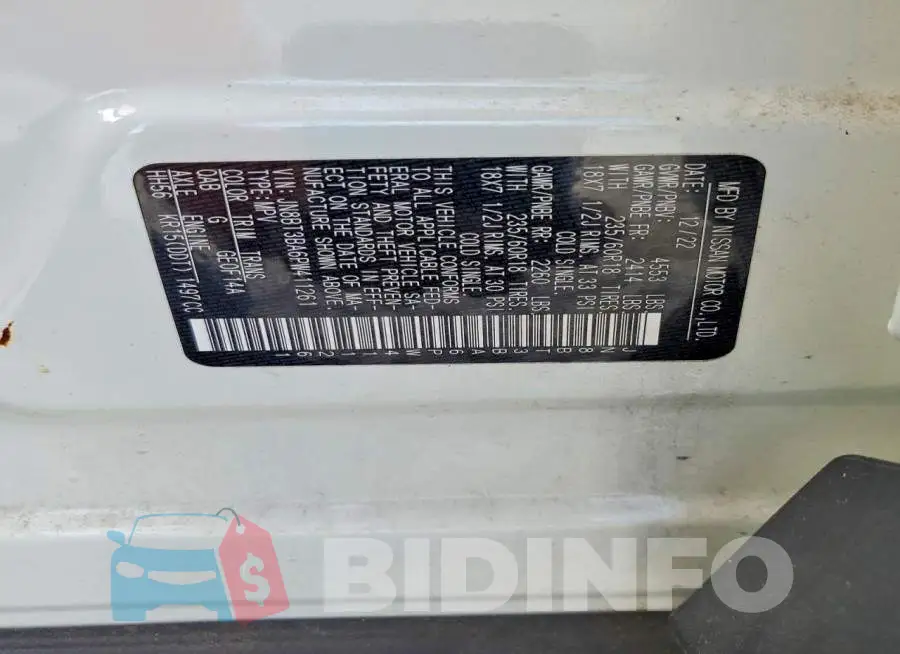 JN8BT3BA6PW411261 Photo# 14