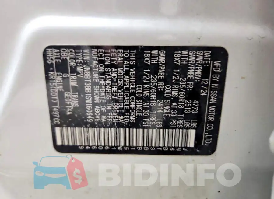 JN8BT3BB1SW160649 Photo# 13