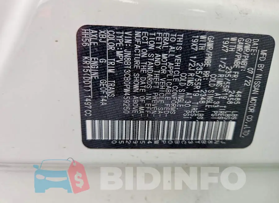 JN8BT3CB0PW459250 Photo# 13