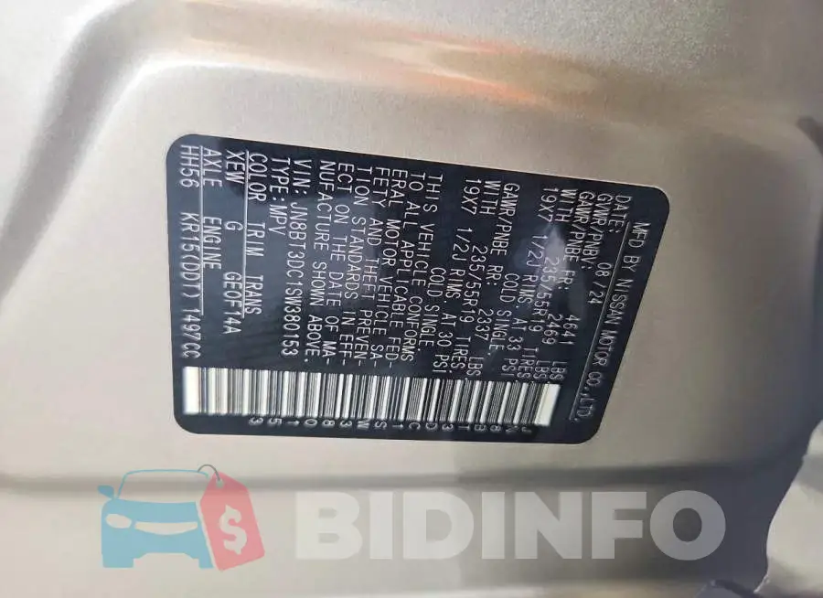 JN8BT3DC1SW380153 Photo# 12