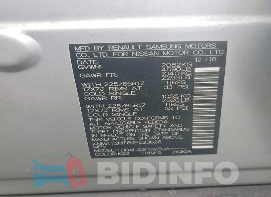 KNMAT2MT6KP523626 Photo# 12