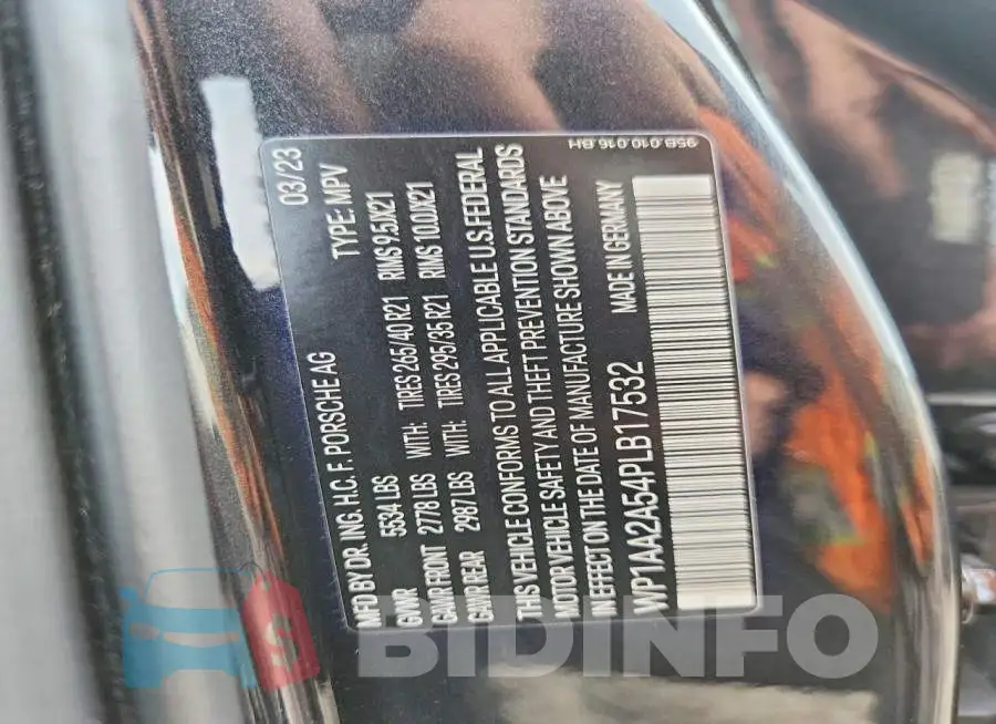 WP1AA2A54PLB17532 Photo# 12