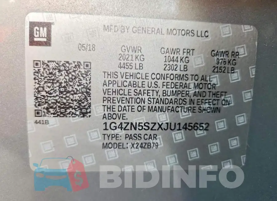 1G4ZN5SZXJU145652 Photo# 12