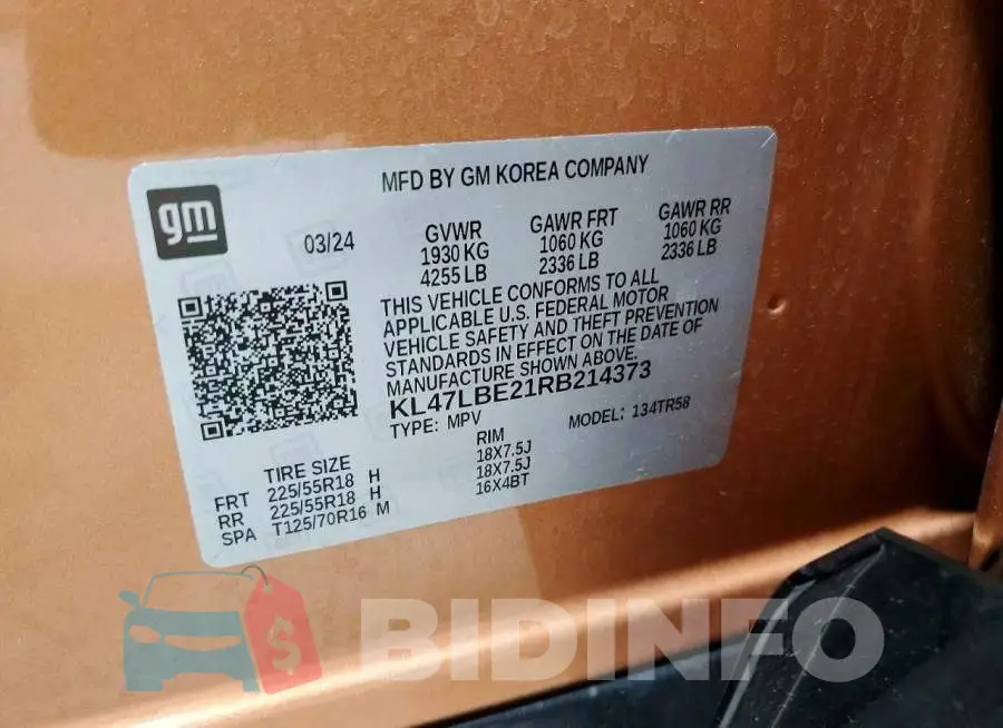 KL47LBE21RB214373 Photo# 13