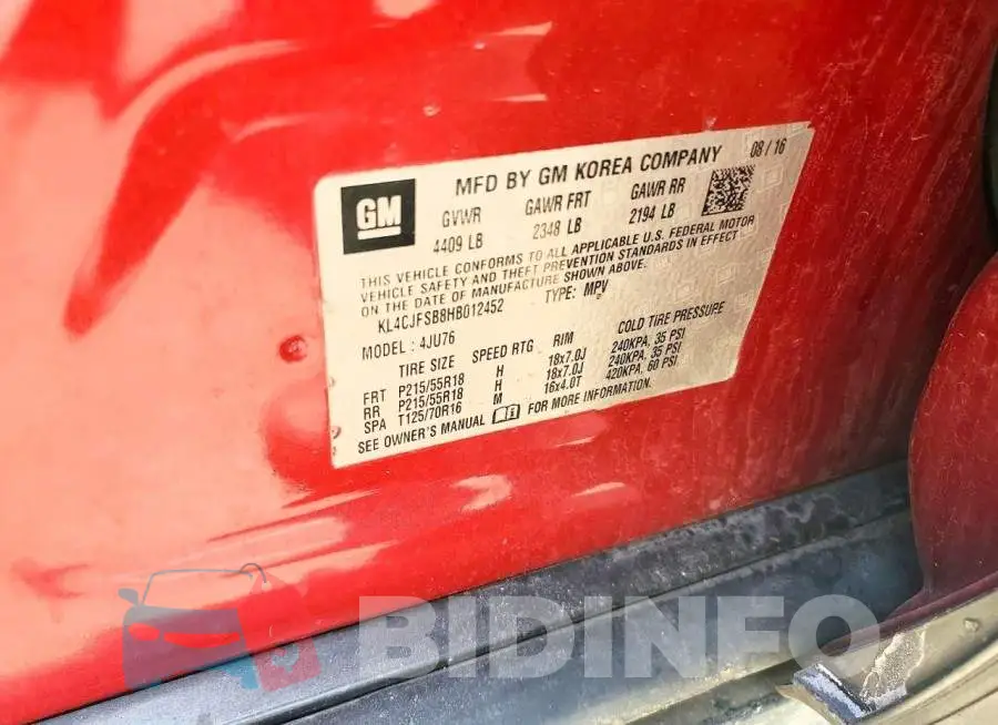 KL4CJFSB8HB012452 Photo# 13