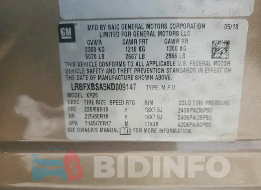 LRBFXBSA5KD009147 Photo# 13