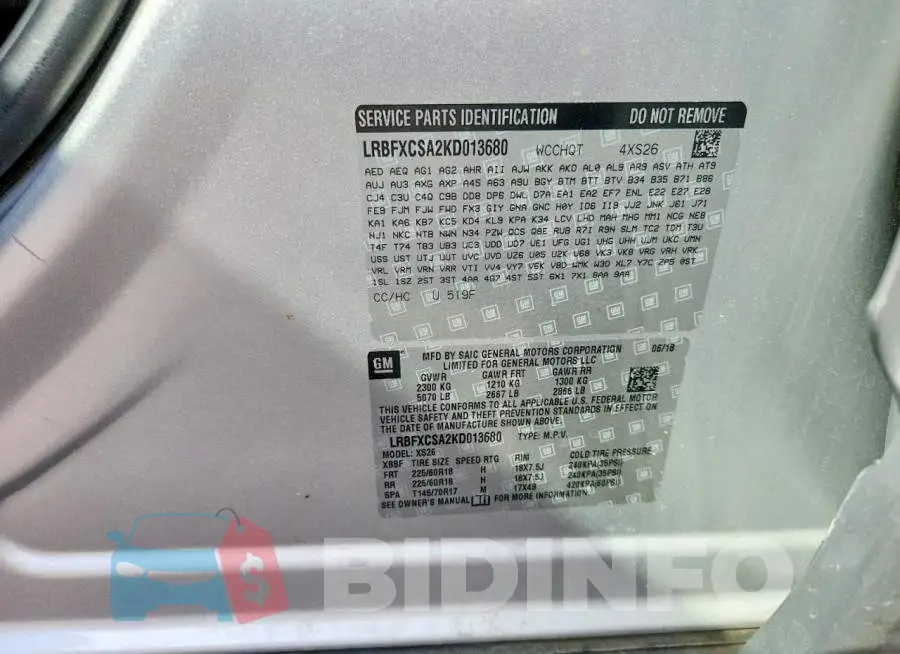 LRBFXCSA2KD013680 Photo# 13