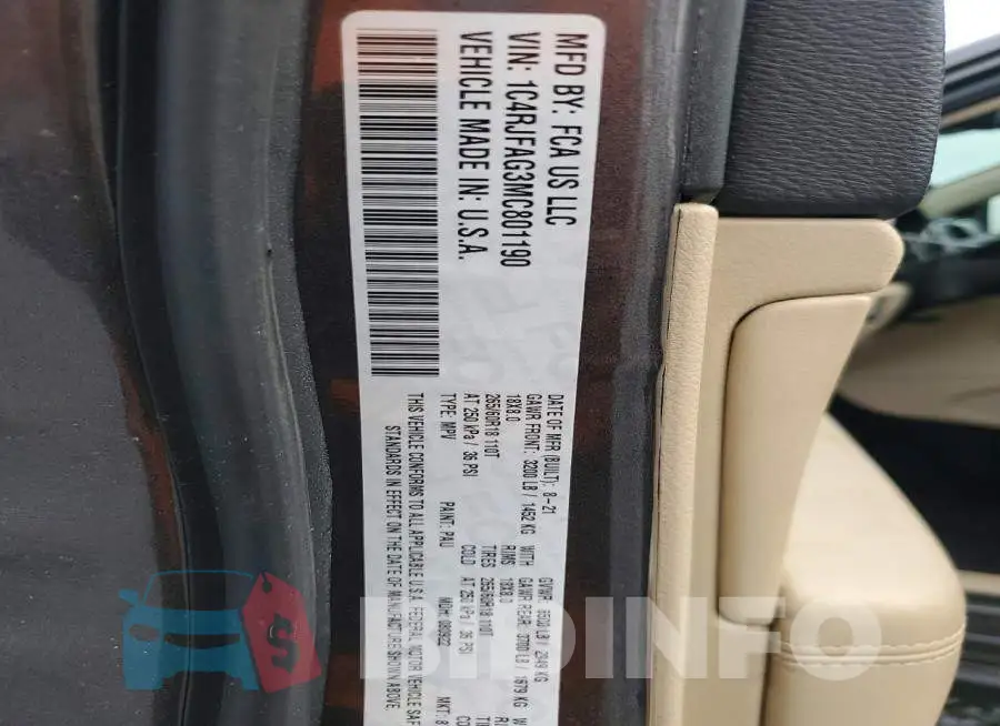 1C4RJFAG3MC801190 Photo# 13