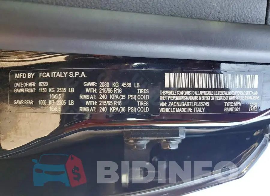 ZACNJBAB7LPL85745 Photo# 13