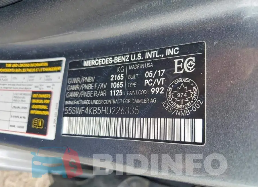 55SWF4KB5HU226335 Photo# 12