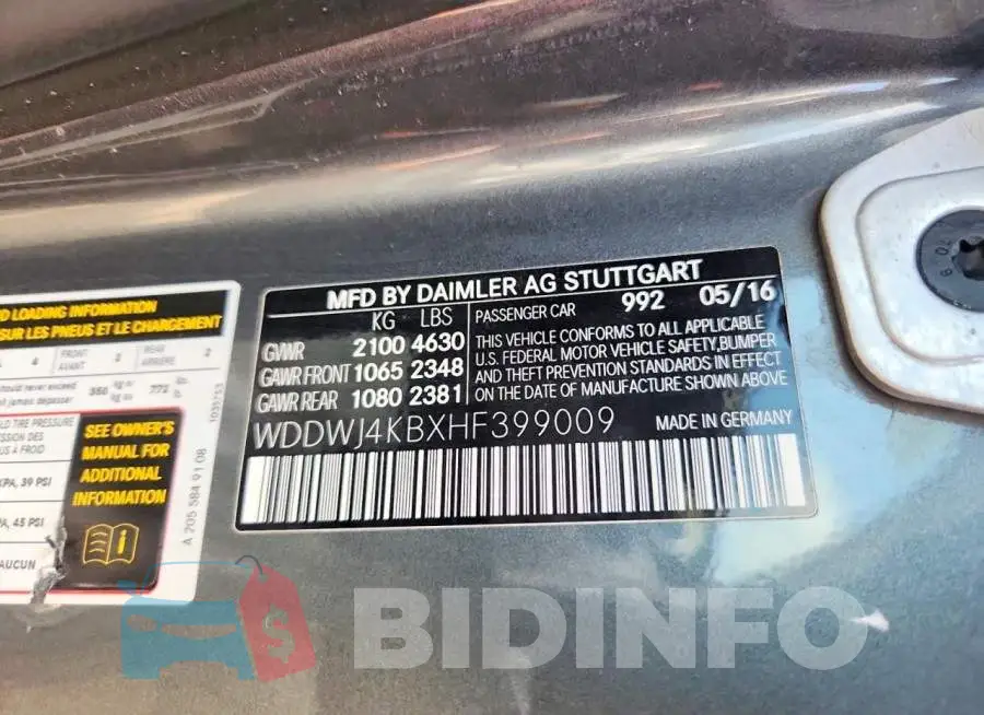 WDDWJ4KBXHF399009 Photo# 12