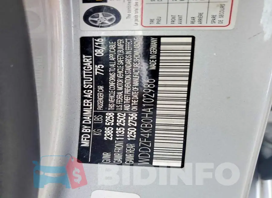WDDZF4KB0HA102986 Photo# 12