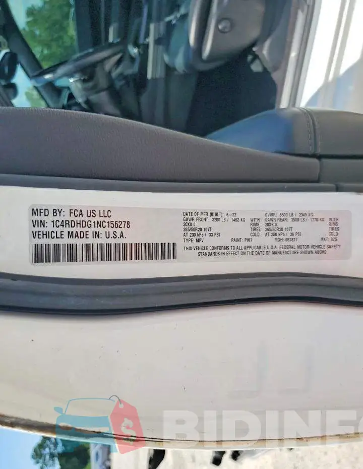 1C4RDHDG1NC156278 Photo# 14