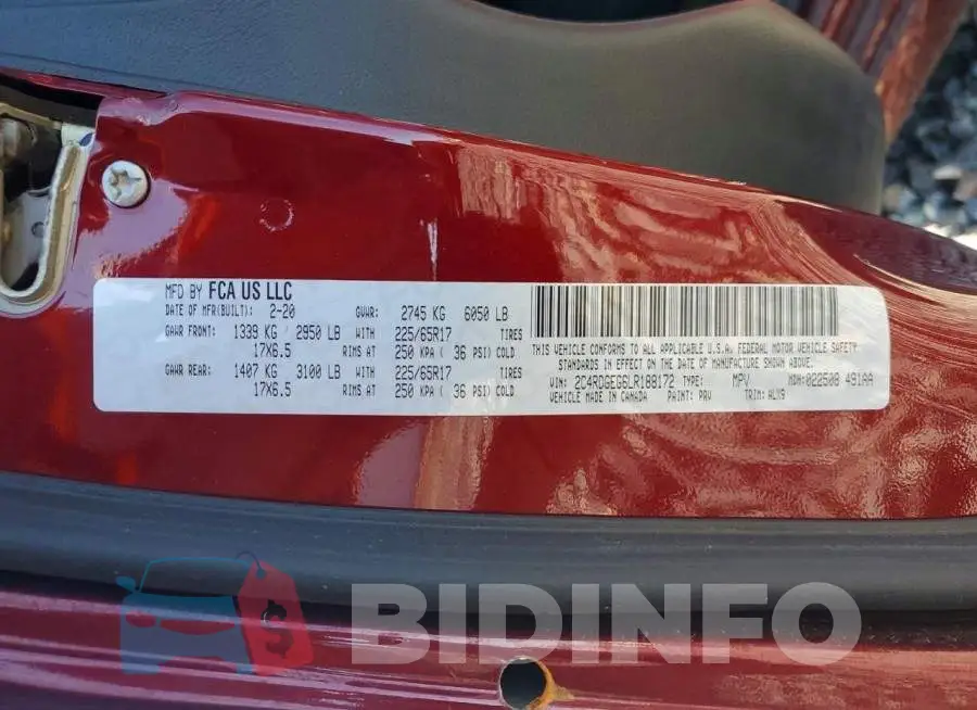 2C4RDGEG6LR188172 Photo# 13