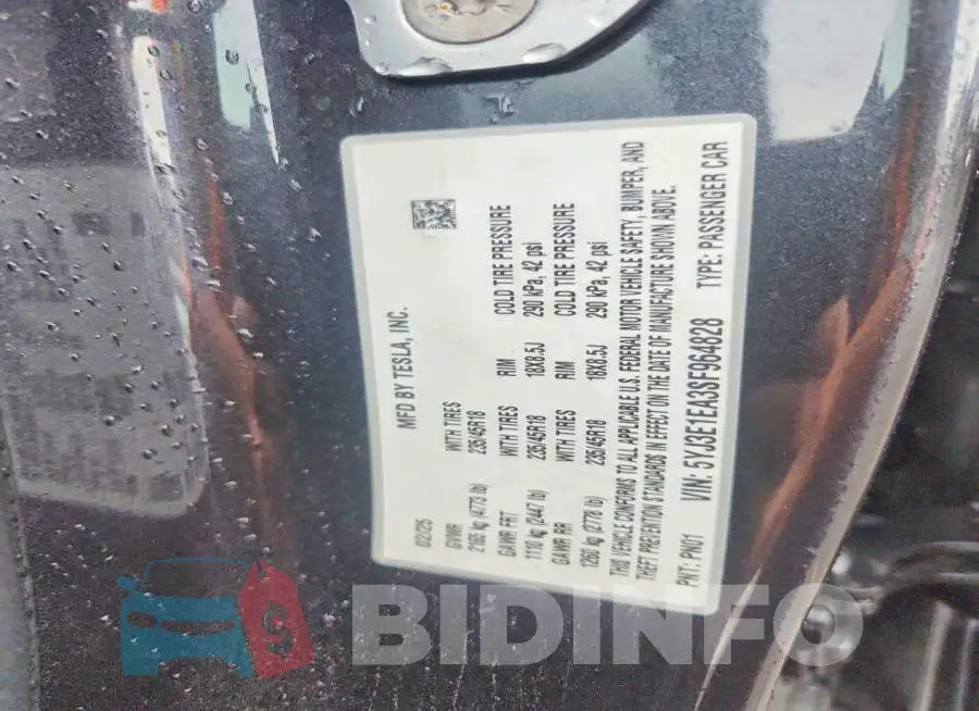 5YJ3E1EA3SF964828 Photo# 12